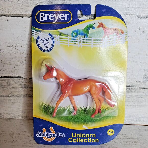 Breyer Stablemates Unicorn Collection Red-Orange Tangerina No. 6945 NEW, SEALED - Picture 1 of 4